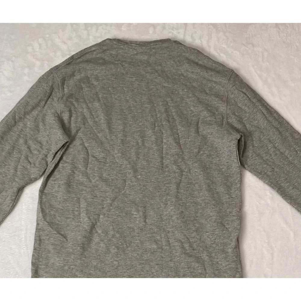 Polo Ralph Lauren Mens 2XL Gray Waffle Knit Thermal‎ Long Sleeve Sleepwear Shirt
